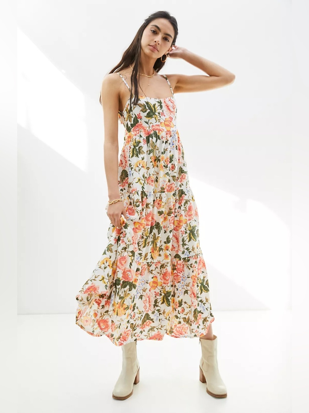 Faithfull Teatro floral print  Midi Dress size 4